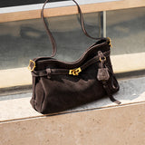 Nalandu Luxe Fortune Chime Slouch Shoulder Bag - Chocolate