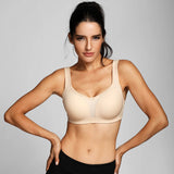 Large Bust Support Hight Impact Running Bra - Nude
