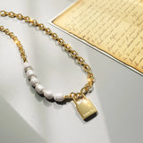 Bullion Gold Elinor Freshwater Baroque Pearls Lock-Pendant Necklace