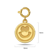 Bullion Gold Smiley Charm Gold Necklace