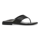 Vionic Agave Toe Post Sandal - Black Leather