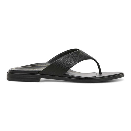 Vionic Agave Toe Post Sandal - Black Leather