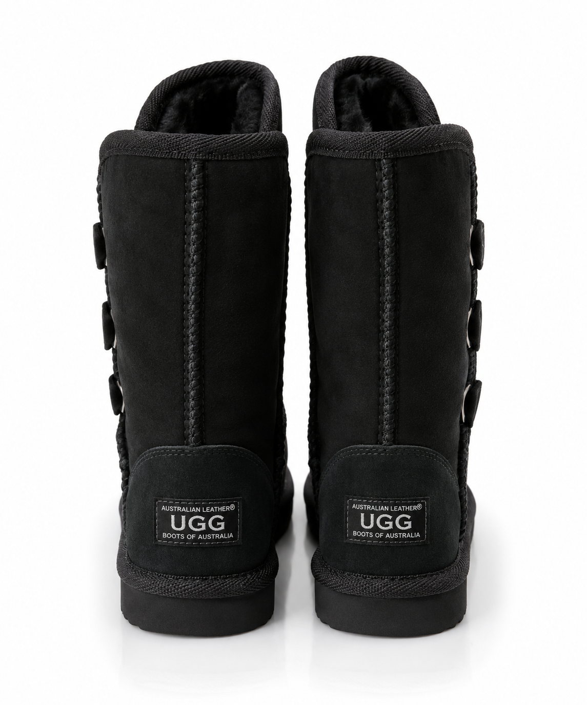Australian Leather Ugg Classic Tall Corset Lace - Black - AU5