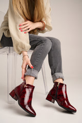 Bosccolo Womens Ankle Boots - Red