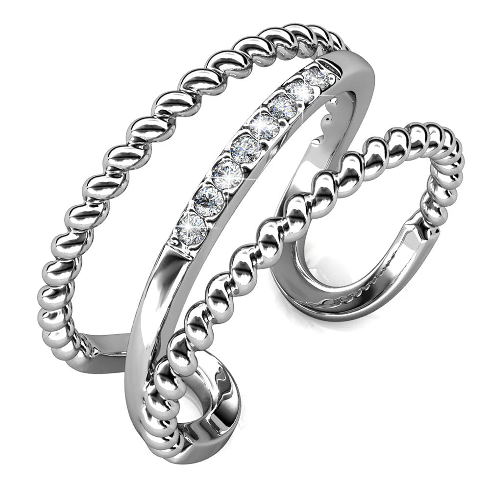 Krystal Couture Jennifer Ring Embellished with SWAROVSKI Crystals