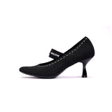 Fishnet Mary Jane Pumps - Black