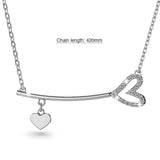 Krystal Couture Romantic Love Bar Necklace Embellished with SWAROVSKI Crystals