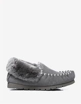 Popo Cow Suede Moccasin in Grey