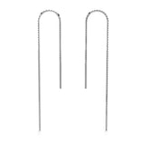 Solid 925 Sterling Silver Wire Threader Earrings