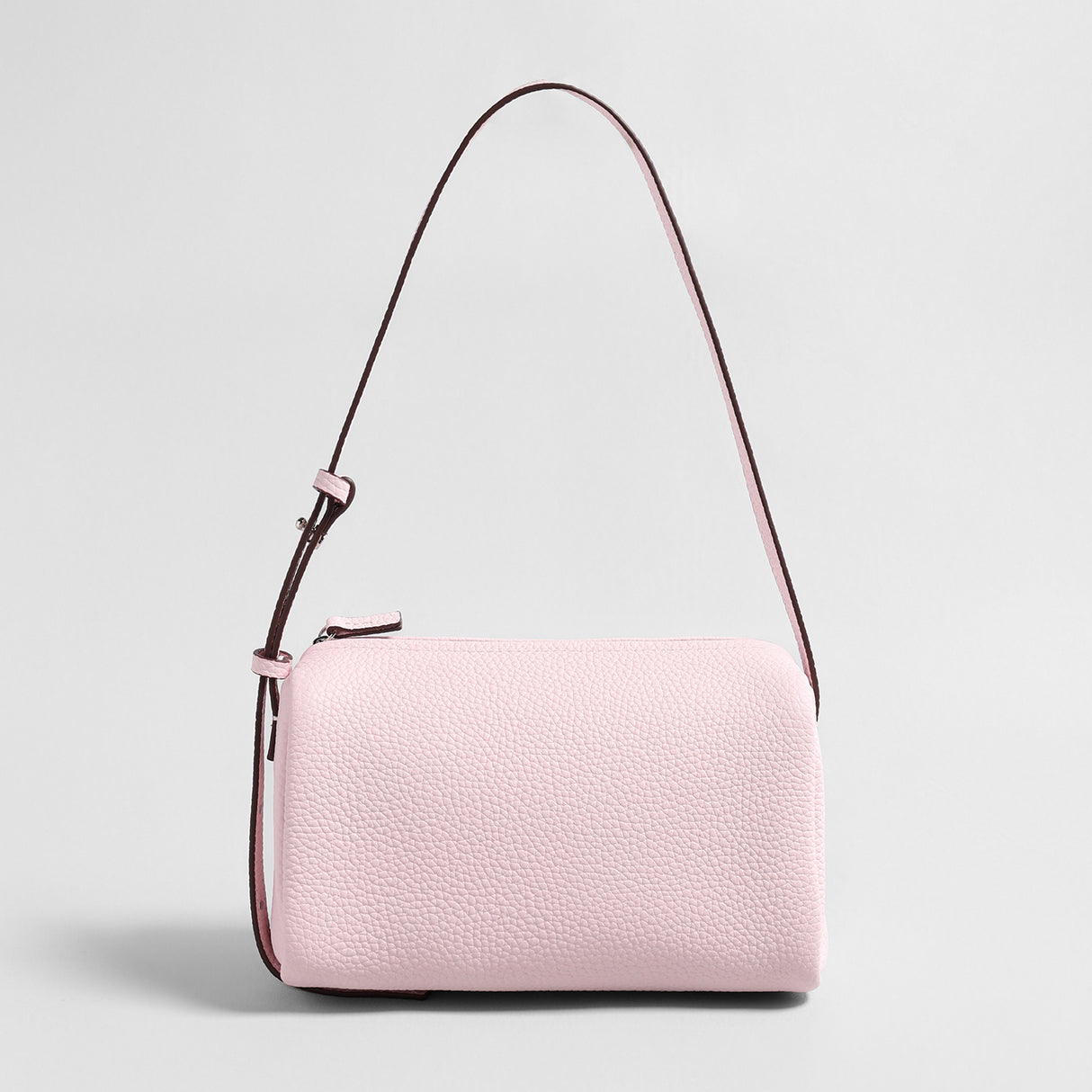 Premium Pebbled Calfskin Cylinder Bag - Pink