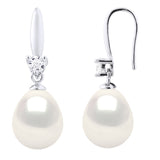 Earrings Silver 925 & Cubic Zirconia - Natural White - Longueur 18 cm