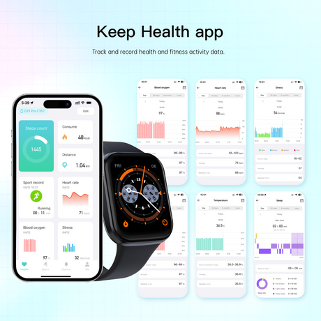 Bluetooth Smart Watch 1.83" Touch Screen Heart Rate BT 5.3 - Pink