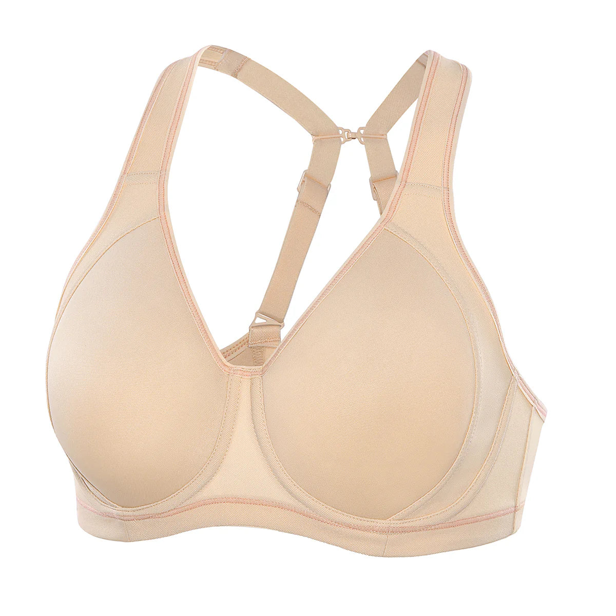 Cooling Comfort High Impact Full Cup Running Bra - Nude