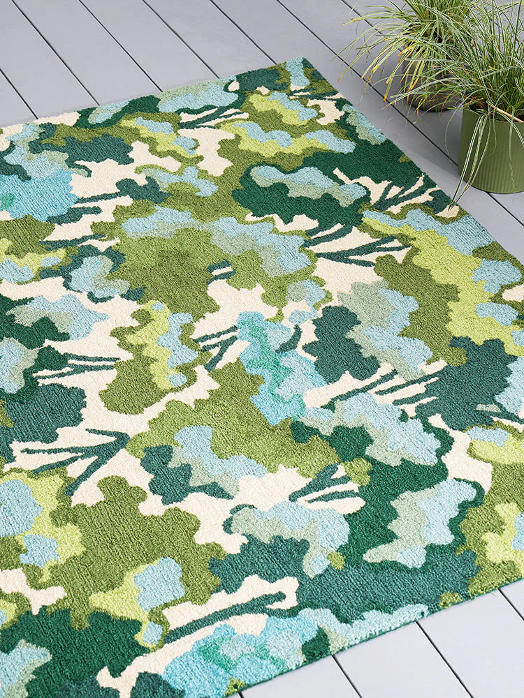 Harlequin Tree Tops Green 443807 Outdoor Rug