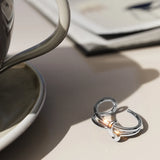Boxed Forever Knot White Gold Titanium Cuff Bangle & Ring Set in White Gold
