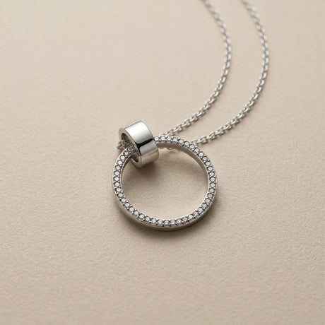 Krystal Couture Orbit of Charm Necklace Embellished with SWAROVSKI Crystal in White Gold