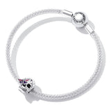 Solid 925 Signature Silver Funky Skull Charm