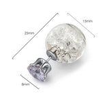 Bullion Gold Stardust Bubble Earrings Clear