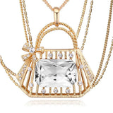 Krystal Couture Pamela Handbag Long Necklace Embellished with Swarovski Crystals