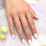 Bullion Gold Elan Irregular Open Claw Gold Ring