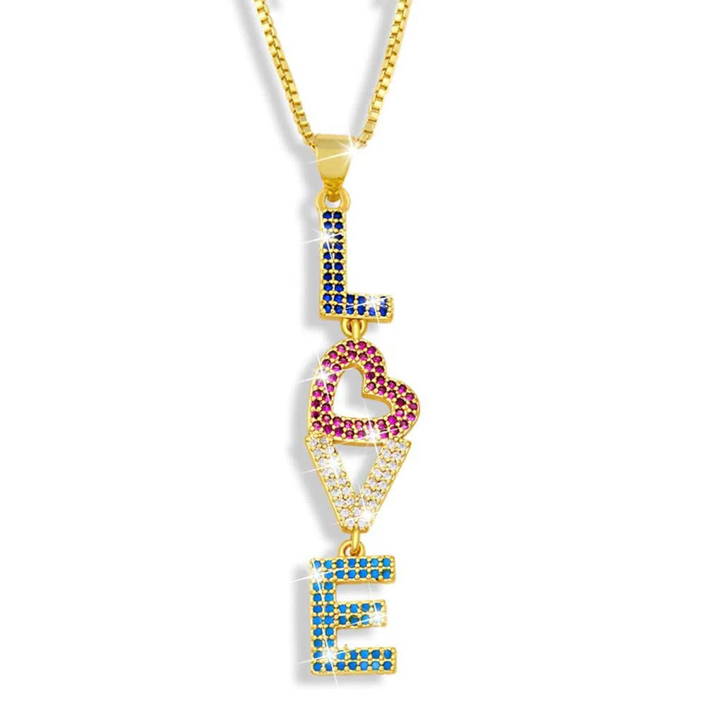 Bullion Gold LOVE Your Heart Pendant Necklace