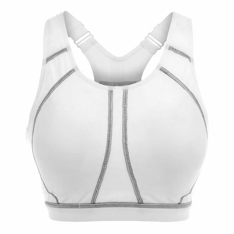 Racerback Wireless Full Coverage Sports Bra - White