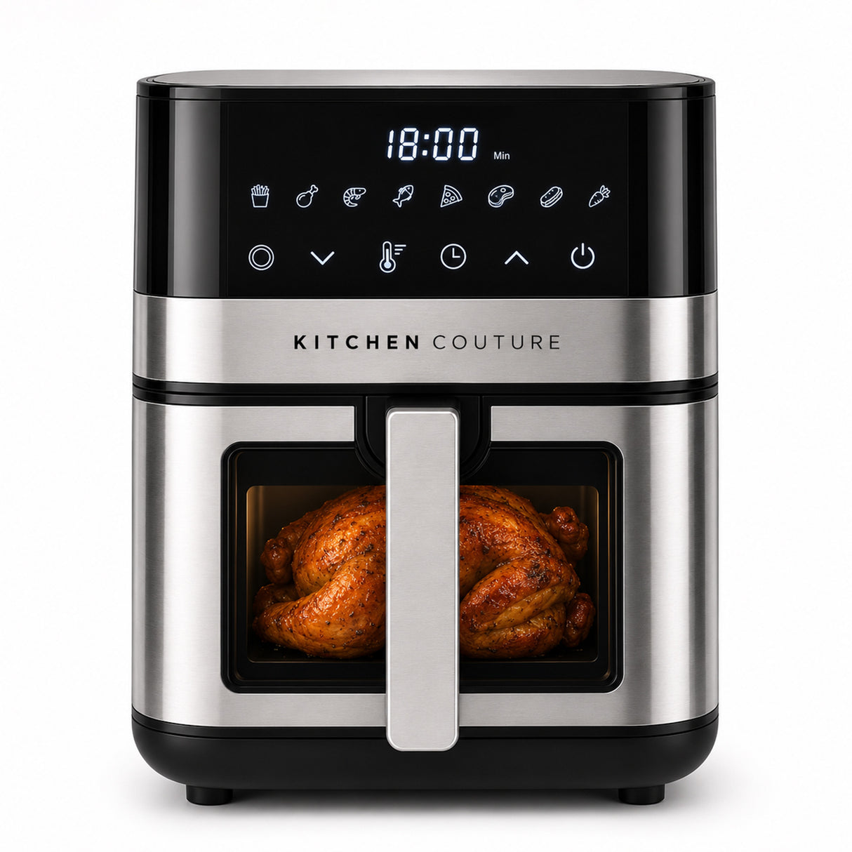 Kitchen Couture 5.5L Clear View Digital Stainless Steel Air Fryer
