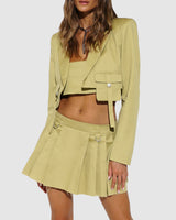 BY.DYLN Parsons Skirt - Light Khaki