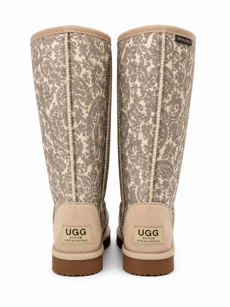 Australian Leather Ugg Classic Tall Paisley - Stone Grey - AU4