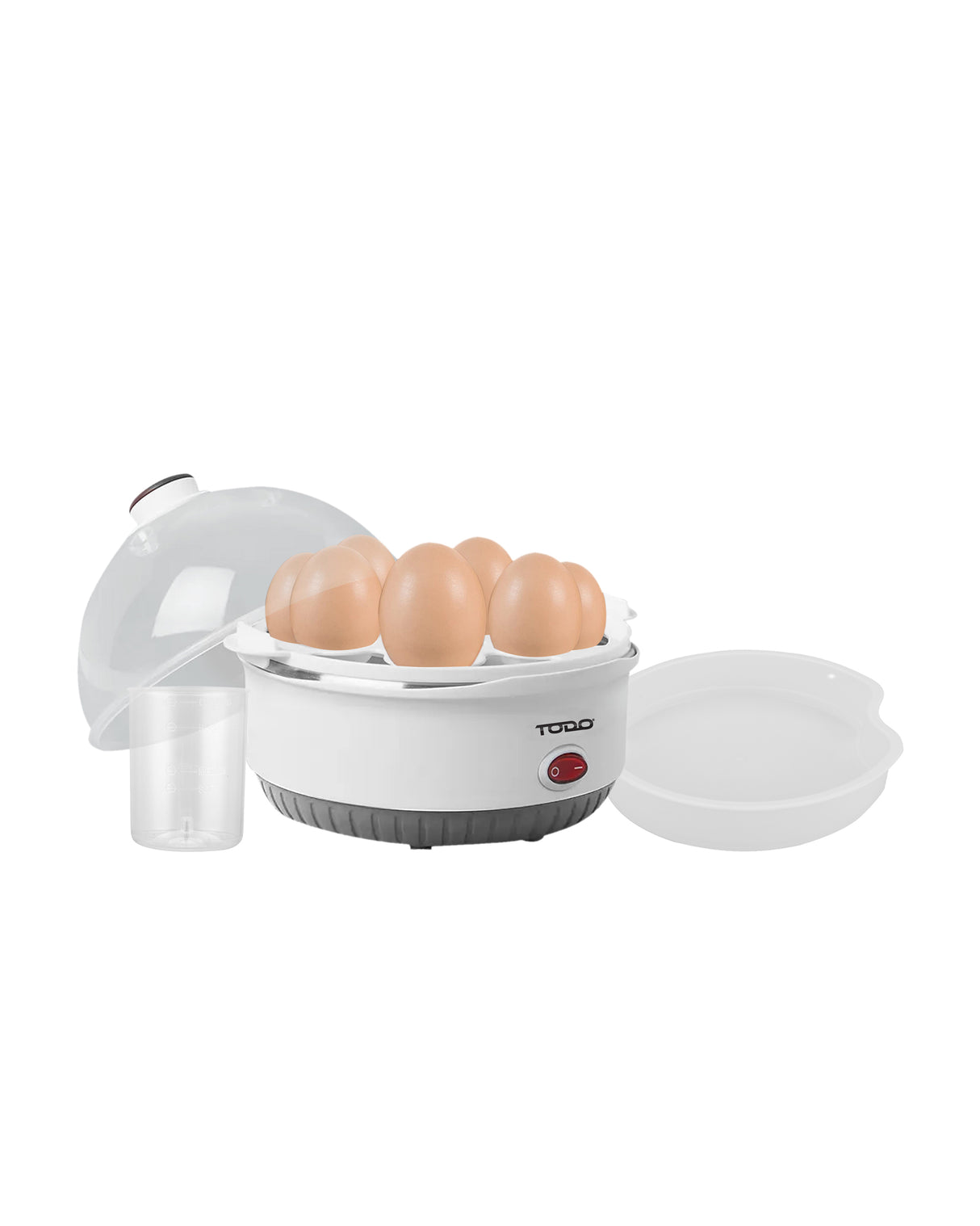 TODO 350W Egg Cooker Omelet Omelette 7 Cell Tray Electric Egg Maker - White