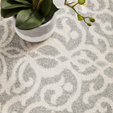 Chrome Lydia Silver Round Rug