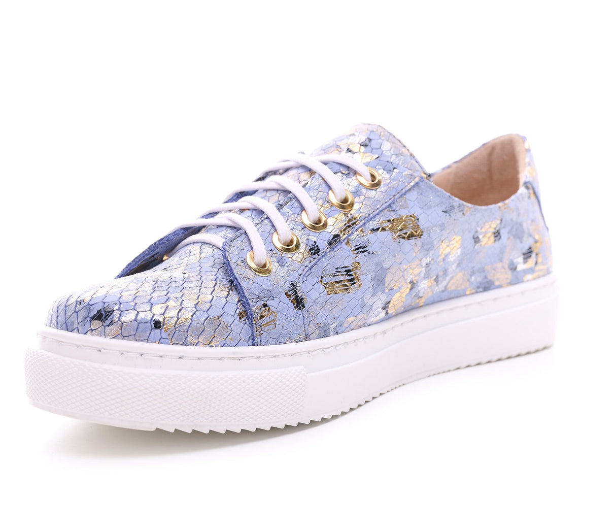 Bosccolo Womens Sneakers - Blue/Gold