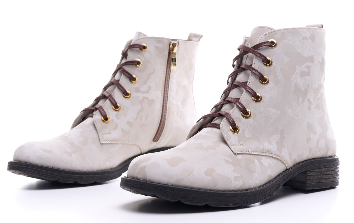 Bosccolo Womens Boots - Beige Camouflage