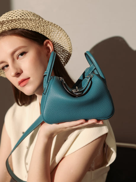 Solano Top-Grain TC Leather Shoulder Bag - Teal