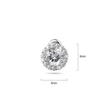 Bullion Gold Crystal Muse Sterling Silver Post Stud Earrings White Gold Copper Alloy