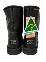 Australian Leather Ugg Short Leather - Black - AU10