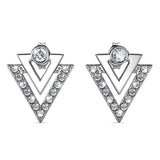 Boxed Trilateral Set Embellished with SWAROVSKI® CrystalsIn White Gold