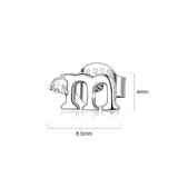 Solid 925 Signature Silver M&M Stud Earrings