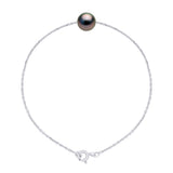 Bracelet Real Cultured Tahiti Pearl Passing Through Round 8-9 mm - Longueur 42 cm