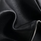 Soft Lambskin Leather Barrel Shoulder Bag - Black