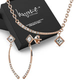 Boxed Sparkling Set Embellished with SWAROVSKI® Crystals In Rose Gold