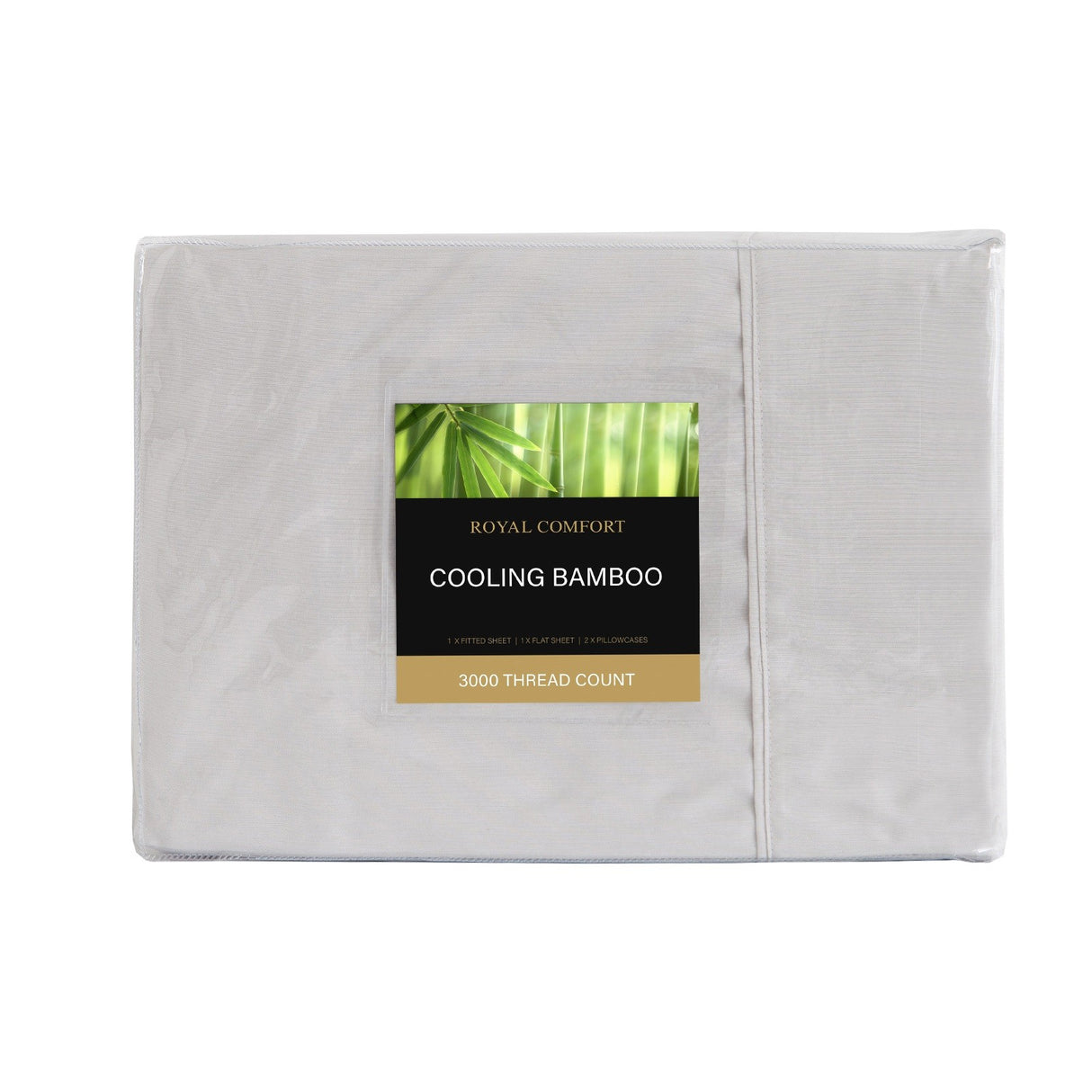 Royal Comfort 3000tc Bamboo Cooling Sheet Set - King - Mid Grey