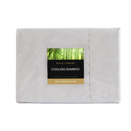 Royal Comfort 3000tc Bamboo Cooling Sheet Set - King - Mid Grey