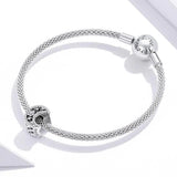 Solid 925 Sterling Silver Crescent Moon Crystals Pandora Inspired Charm