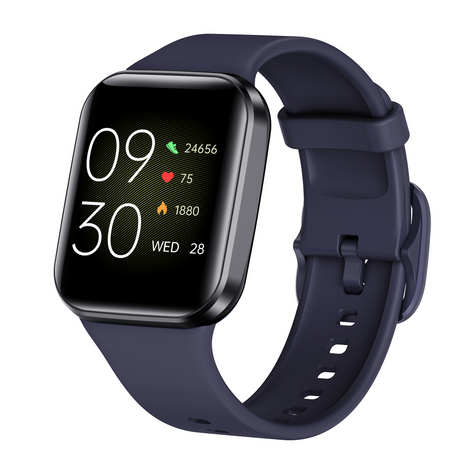 Bluetooth Smart Watch 1.6" TFT 2.5D Touch Screen Temperature Heart Rate Blood Pressure BT 5.0 - Blue