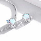 Solid 925 Sterling Silver Pink and Blue Inlay Couple Butterfly Pandora Inspired Charm