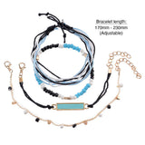 Bohemian 4-Piece Charm Bead Bracelet Set