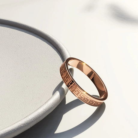 Bullion Gold Javaid Meander Ring in Rose Gold