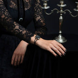 Krystal Couture Emerald-Cut Crystal Double Strap Bracelet Embellished with Swarovski Crystals