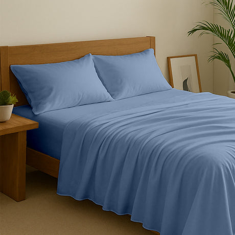 Royal Comfort Opulence Washed Microfibre Sheet Set Mineral